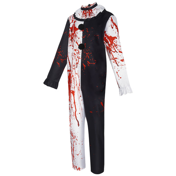 Blood Clown Costume Killer Clown Outfit Halloween Women Men Costune Suit