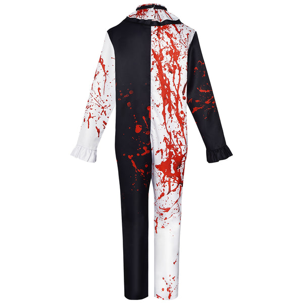 Blood Clown Costume Killer Clown Outfit Halloween Women Men Costune Suit