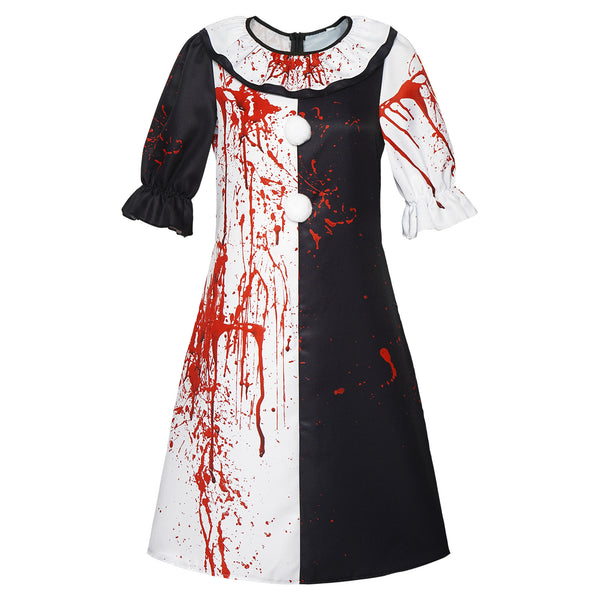 Blood Clown Costume Killer Clown Outfit Halloween Women Men Costune Suit