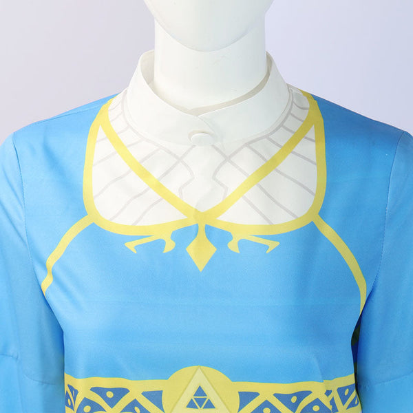 Breath of the Wild Princess Zelda Whole Set Costume+Wigs+Shoes Halloween Cosplay Outfit Set