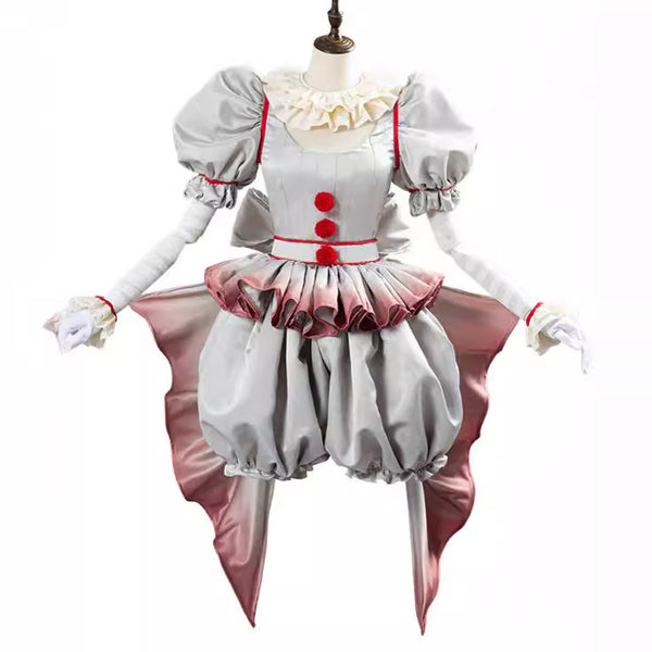 Clown Women's Cosplay Costume Scary Clown Costume Deluxe Version Halloween Party Costume