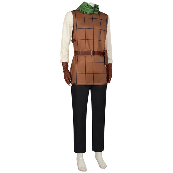 Delicious in Dungeon Chilchuck Tims Costume+Wigs+Boots Whole Set Halloween Costume Outfit