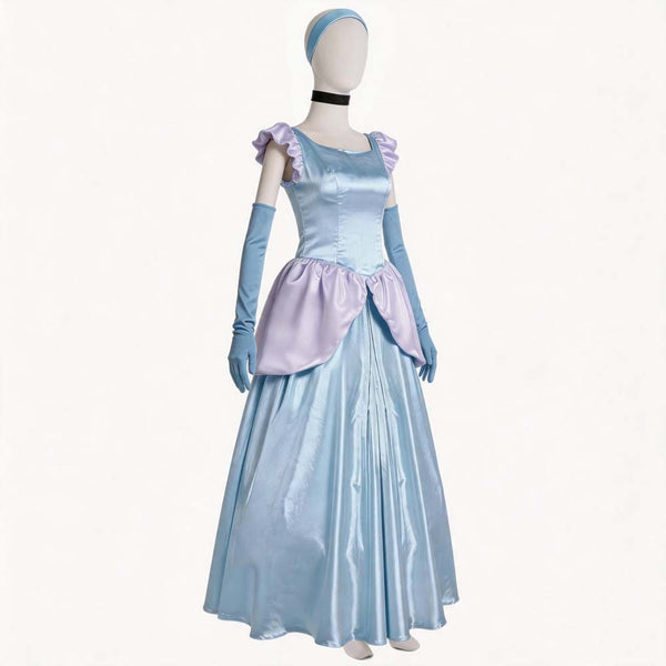 Deluxe Princess Dress Princess Cosplay Costume Blue Ball Gown Prom Dresses Princess Costume