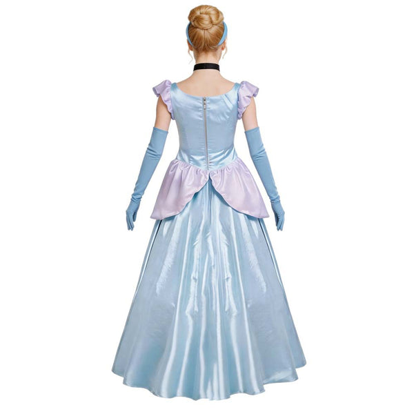 Deluxe Princess Dress Princess Cosplay Costume Blue Ball Gown Prom Dresses Princess Costume