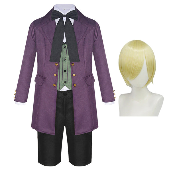 Earl Alois Trancy Jim Macken Purple Suit Costume Halloween Cosplay Outfit