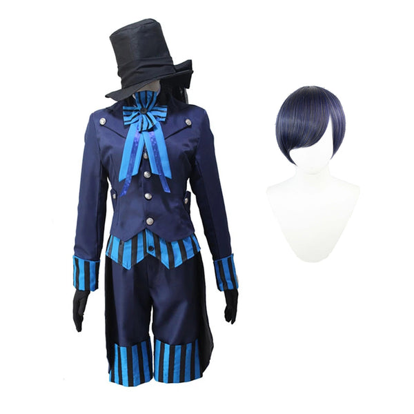 Earl Ciel Phantomhive Book of the Atlantic Outfit Blue Suit Halloween Costume