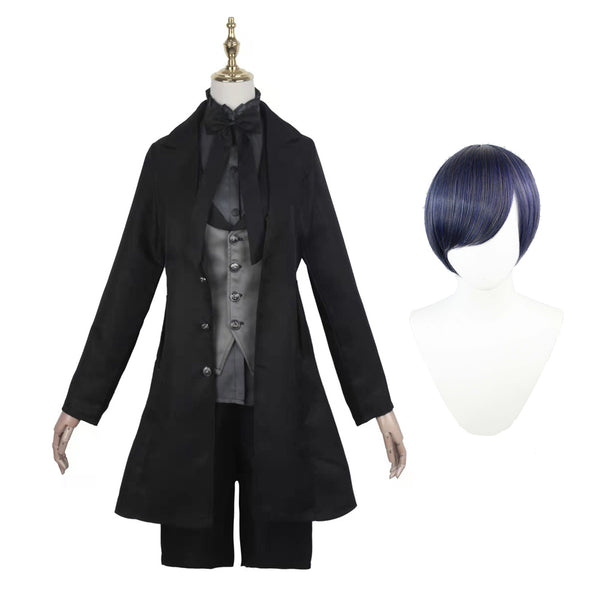 Earl Ciel Phantomhive Demon Outfit Costume+Wigs Halloween Cosplay Costume