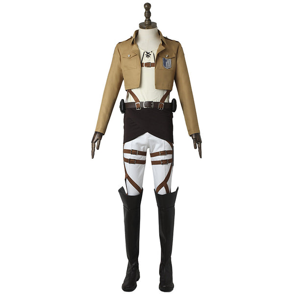 Eren Jaeger Costume Full Set Scout Regiment Anime Cosplay Outfit For Men