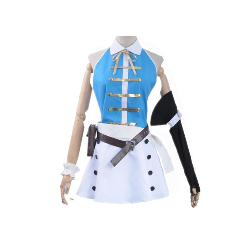 Fairy Tail Lucy Heartfilia Cosplay Costume Blue Version Uniform Halloween Cosplay Outfit