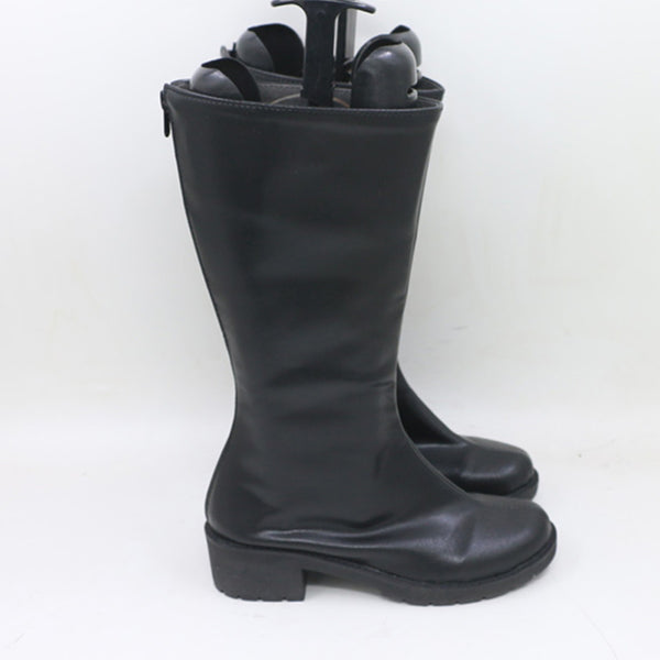 Fern Cosplay Boots Black PU Leather Costume Shoes Frieren Beyond Journey's End Cosplay Accessories