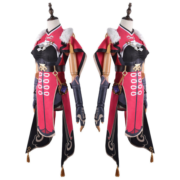 Genshin Impact Beidou Whole Set Costume With Wigs Shoes Socks Halloween Carnival Costume Outfit Set