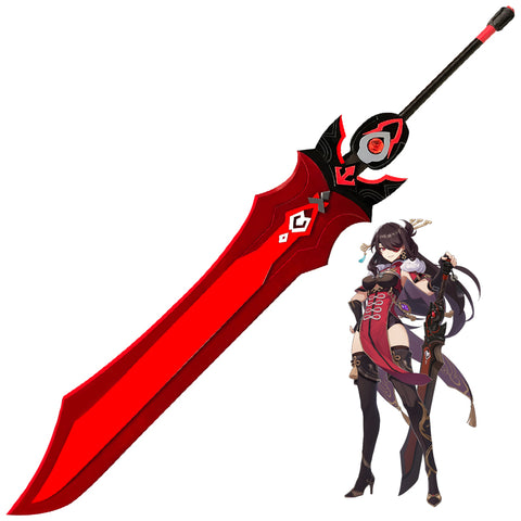 Genshin Impact Beidou Costume Weapon Sword Claymore Blackcliff Slasher Cosplay Props