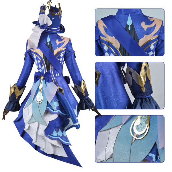 Genshin Impact God of Justice Focalors Cosplay Costume Full Set Halloween Costume Suit