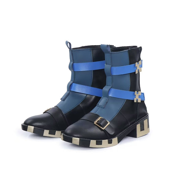 Genshin Impact Kinich Costume Shoes Cosplay Blue Boots