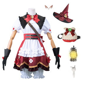 Genshin Impact Klee New Skin Blossoming Starlight Cosplay Costume Outfit Halloween Witch Cosplay Outfit