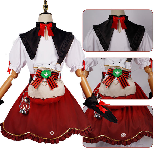 Genshin Impact Klee New Skin Blossoming Starlight Costume+Wigs+Cosplay Shoes Halloween Witch Klee Costume Full Set