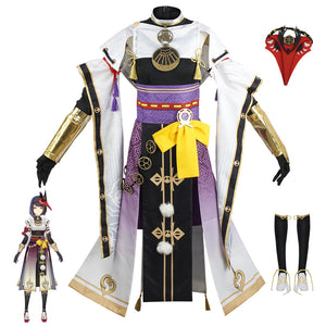 Genshin Impact Kujou Sara Cosplay Costume Halloween Carnival Party Outfit