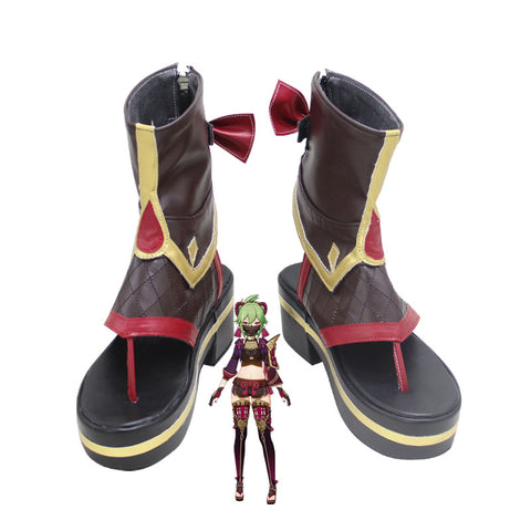 Genshin Impact Kuki Shinobu Costume Shoes Halloween Cosplay Customized Boots