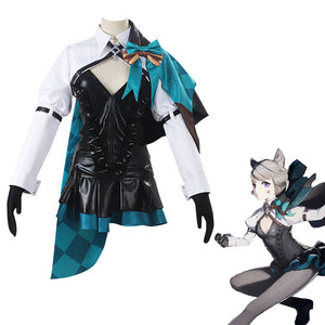 Genshin Impact Lynette Cosplay Costume Dress Halloween Canival Festival Costume Outfit
