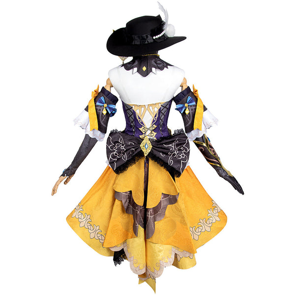 Genshin Impact Navia Caspar Whole Set Costume With Wigs and Boots Halloween Carnival Full Set Outfit