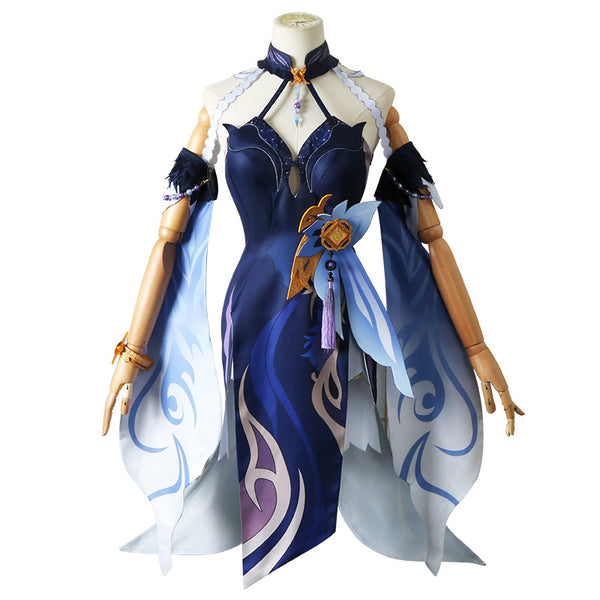 Genshin Impact Ningguang Skin Outfit Costume Orchid's Evening Gown Halloween Costume Dress