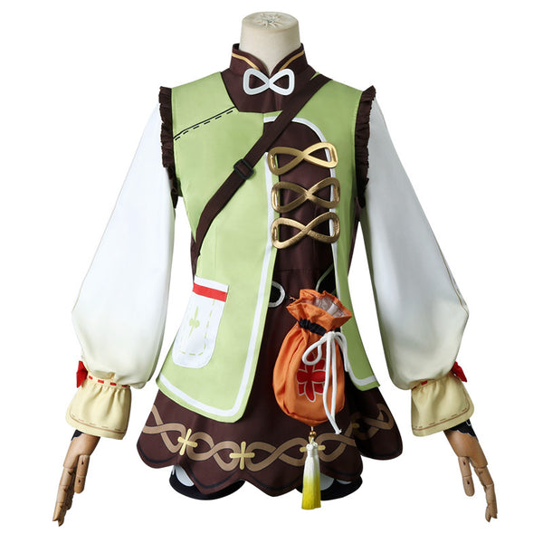 Genshin Impact Yaoyao Cosplay Kids and Adults Costume With Back Basket Halloween Carnival Cosplay Ouftit