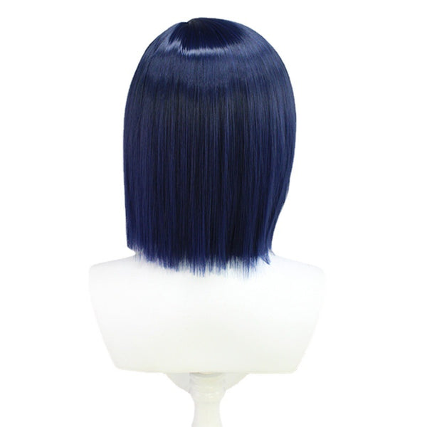 Genshin Impact Yelan Cosplay Wigs Blue Short Wigs Costume Accessories