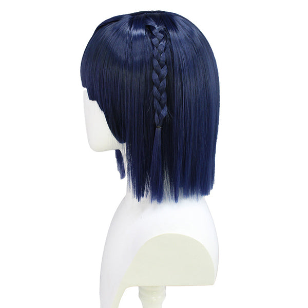 Genshin Impact Yelan Cosplay Wigs Blue Short Wigs Costume Accessories
