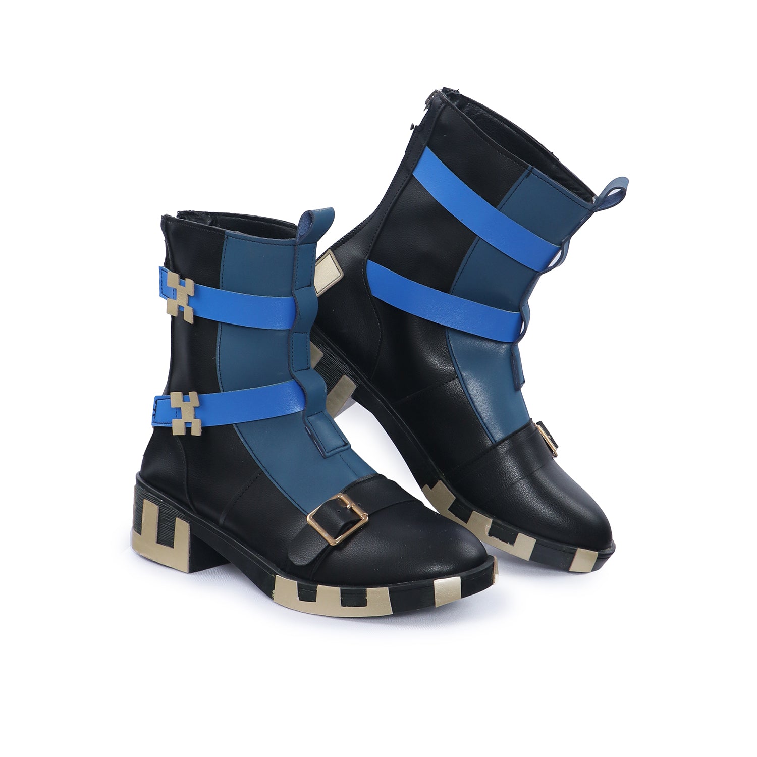 Genshin Impact Kinich Costume Shoes Cosplay Blue Boots