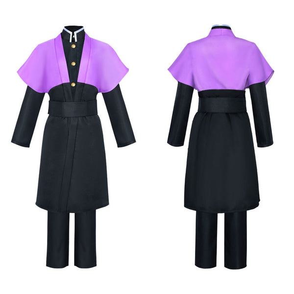 Genya Shinazugawa Cosplay Costume Purple Uniform Men Halloween Cosplay Outfit