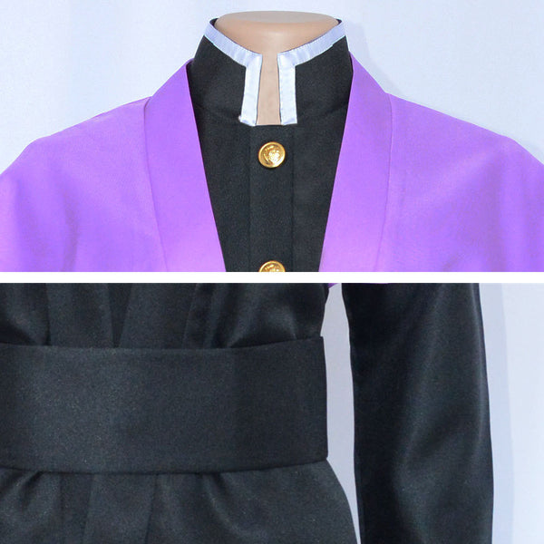 Genya Shinazugawa Cosplay Costume Purple Uniform Men Halloween Cosplay Outfit
