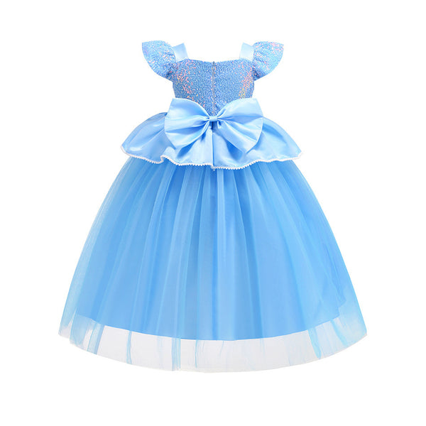 Girls Blue Princess Dress With Accessories  Halloween Fairy Tail Princess Costume