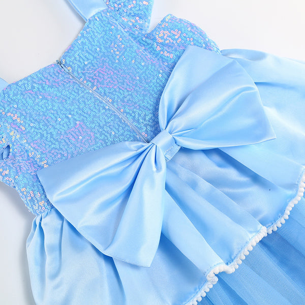 Girls Blue Princess Dress With Accessories  Halloween Fairy Tail Princess Costume