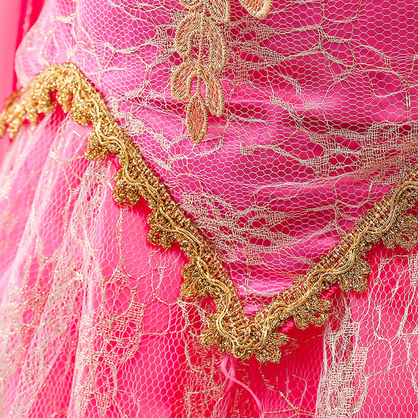 Girls Princess Costume Dresses Pink Fancy Princess Dress Up Clothes