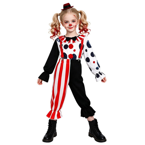 Girls Toddler Halloween Clown Costume Halloween Party Outfit For Children