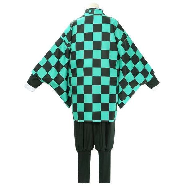 Girls Boys Tanjiro Costume Suit Set Halloween Kids Costume Party Outfit