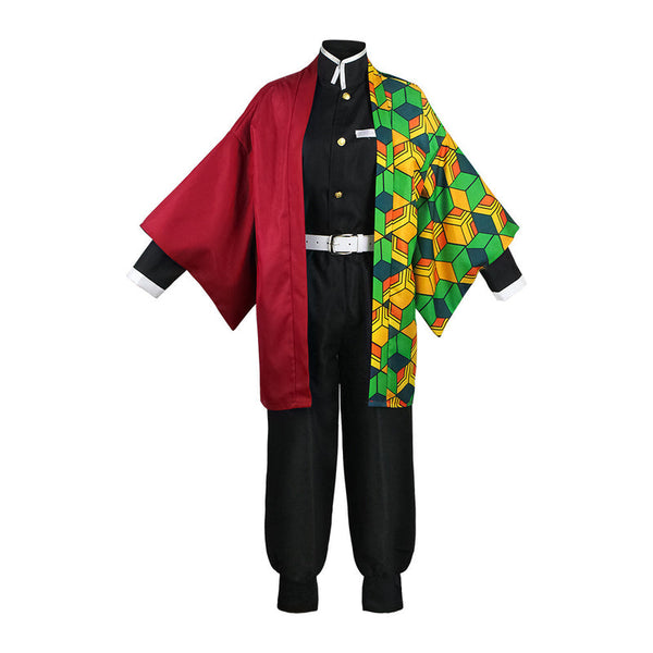 Giyu Tomioka Costume Full Set Costume With Wigs Shoes Sword Halloween Kids Adults Cosplay Outfit Set