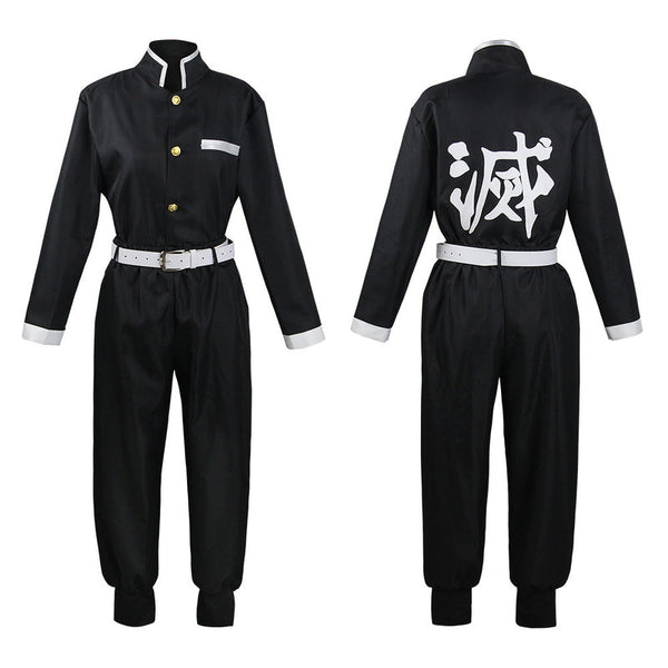 Giyu Tomioka Costume Full Set Costume With Wigs Shoes Sword Halloween Kids Adults Cosplay Outfit Set