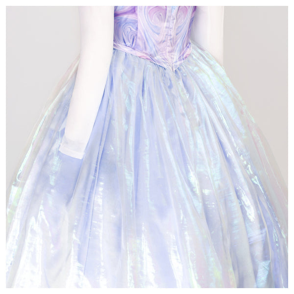 Glindaa Blue Dress Costume With Bubble Crown Women Halloween Wicked Witch Deluxe Drss For Party