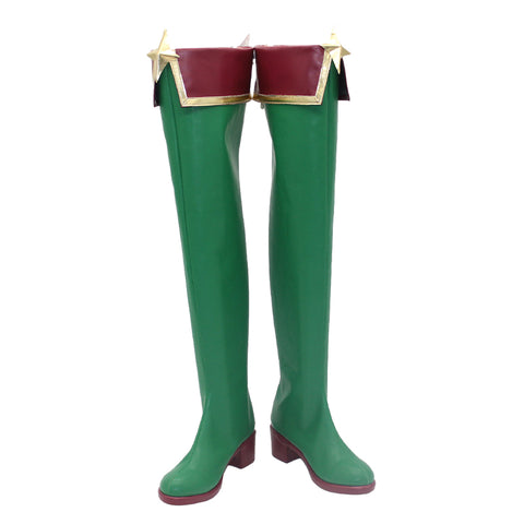Gushing over Magical Girls Araga Kiwi Cosplay Shoes Green Boots Halloween Costume Accessories