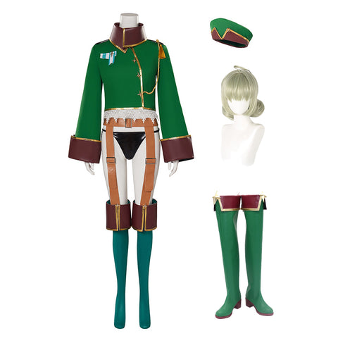 Gushing over Magical Girls Araga Kiwi Whole Set Costume With Wigs and Boots Halloween Cosplay Full Set Outfit