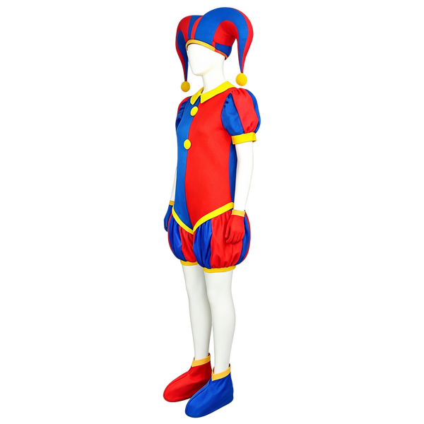 Halloween Clown Costume Women Girls Jumpsuit Clown Costume With Hat Full Set