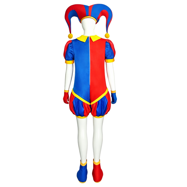 Halloween Clown Costume Women Girls Jumpsuit Clown Costume With Hat Full Set