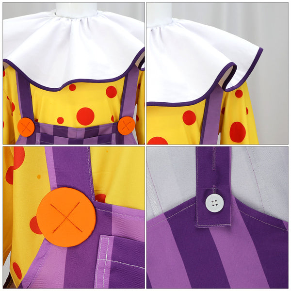 Halloween Clown Costume Yellow and Purple Halloween Clown Outfit