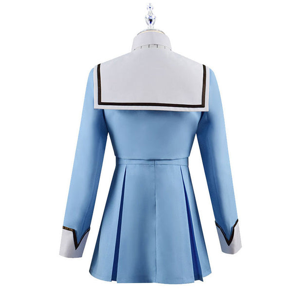 High-Rise Invasion Kuon Shinzaki Cosplay Costume Blue Dress Women Girls Cosplay Outfit For Halloween