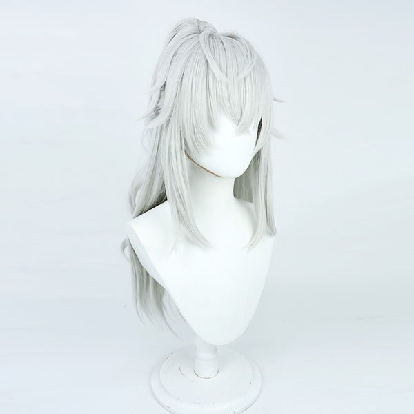 Honkai: Star Rail Jing Yuan Costume Wigs White Ponytail Wigs Accessories