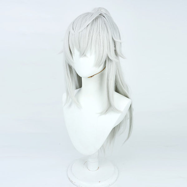Honkai: Star Rail Jing Yuan Costume Wigs White Ponytail Wigs Accessories
