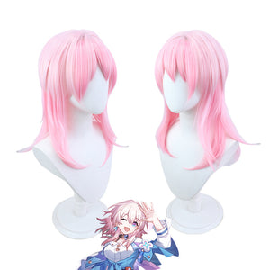 Honkai: Star Rail March 7th Cosplay Wigs Pink Costume Wigs Accessories