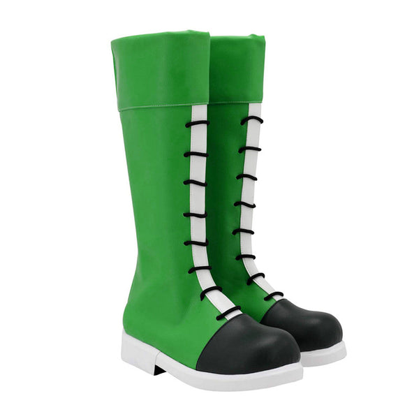 Hunter x Hunter Gon Freecss Cosplay Shoes Green PU Leather Costume Boots
