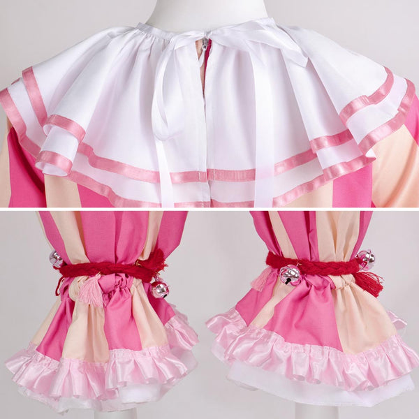 It Clown Costume Halloween Cosplay Outfit Pink Clown Suit